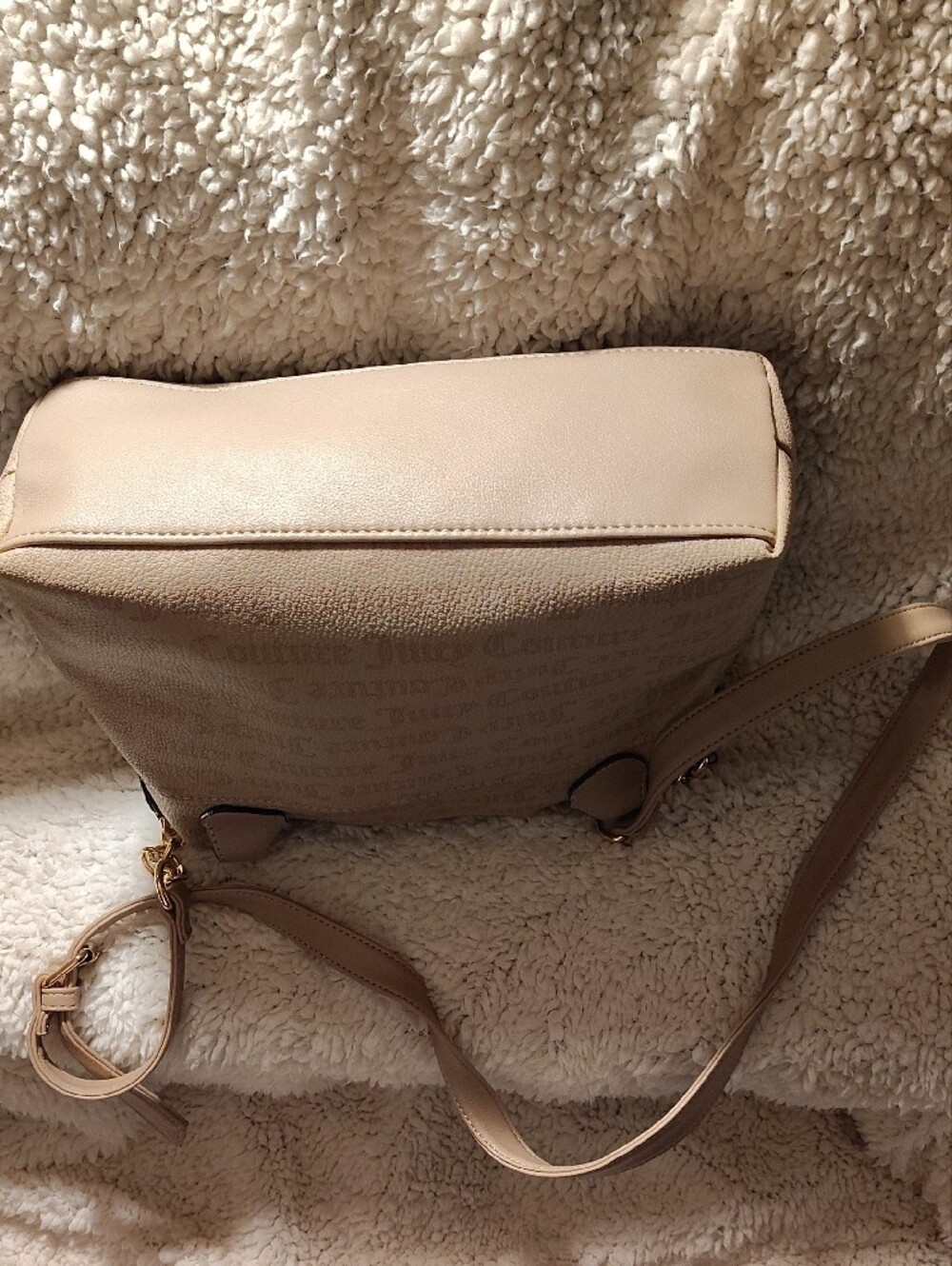 Juicy Couture Beige Mini Satchel with Pink Heart Patch - Picture 10 of 12